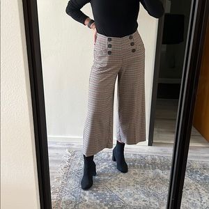 Zara plaid wide leg pants